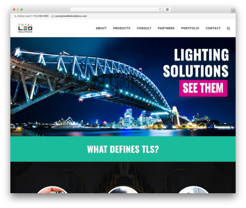 WordPress website theme Peter (Howes) version - totalledsolutions.com