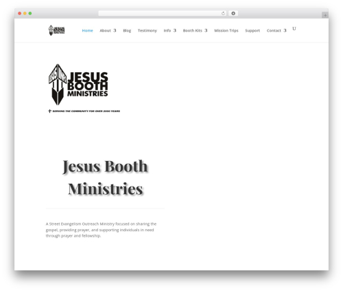 Divi WordPress theme - jesusbooth.com