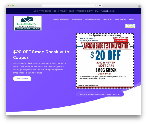 Genesis WordPress theme - arcadiasmogcheck.com