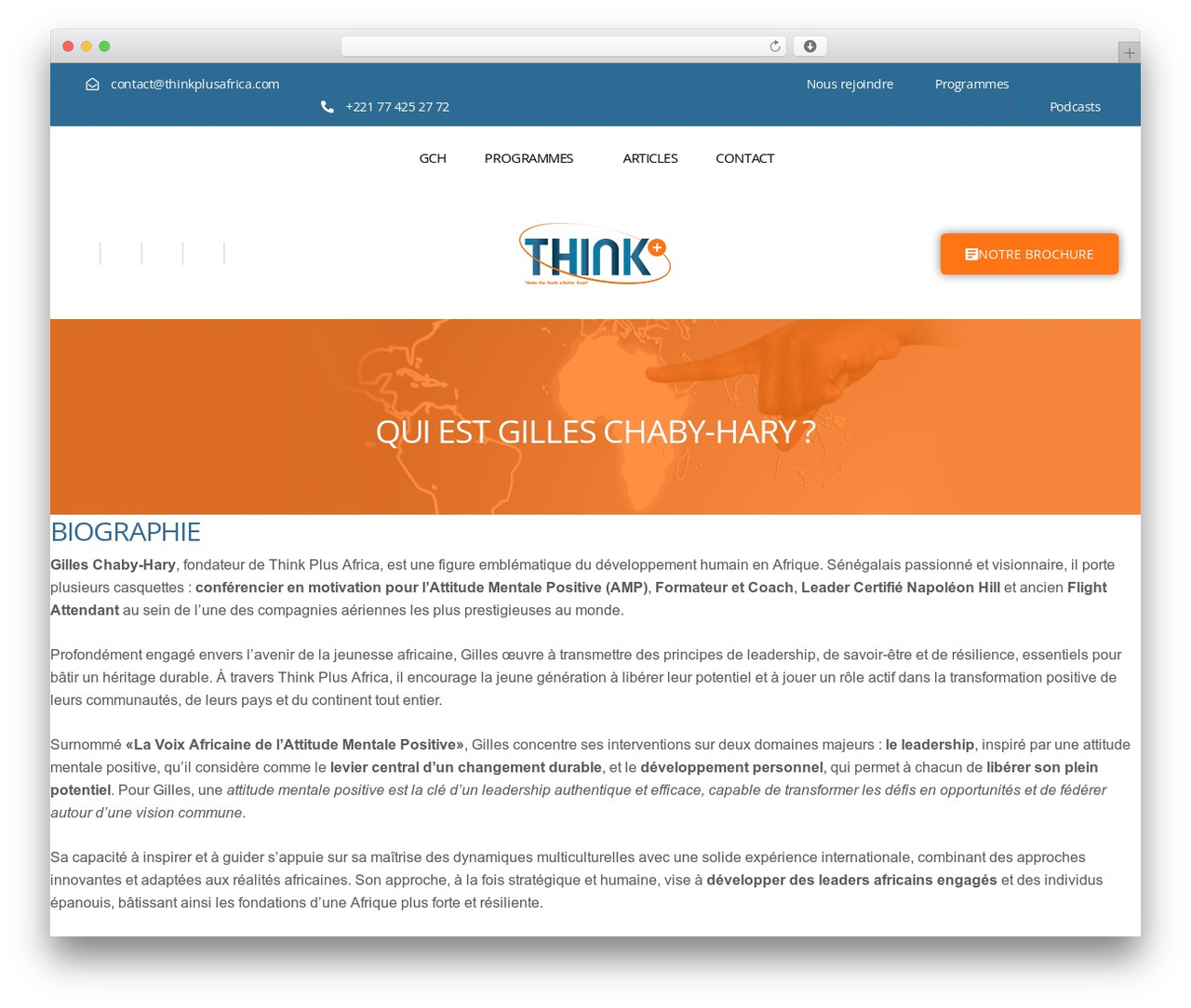 instive theme WordPress - thinkplusafrica.com