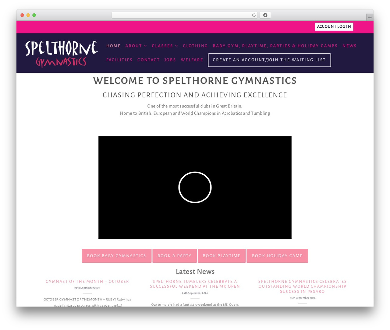 WordPress theme Oxygen Base Theme - spelthornegymnastics.com