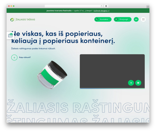WordPress theme Žaliasis taškas - zaliasistaskas.lt