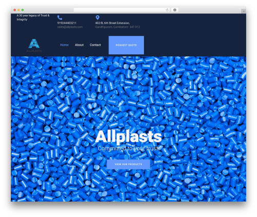 Grade WordPress theme - allplasts.com