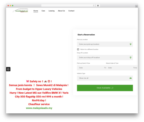 Idealauto core WordPress plugin - carrentalmalaysia.com