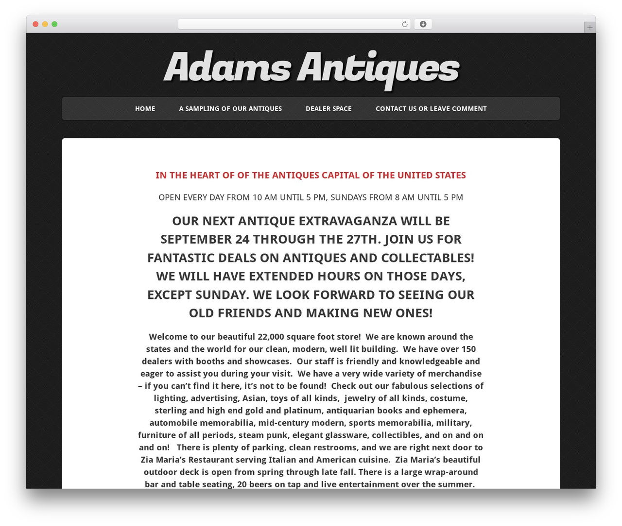 Simple Shop WordPress theme design - adamsantiques.com Simple Shop WordPress theme design - adamsantiques.com