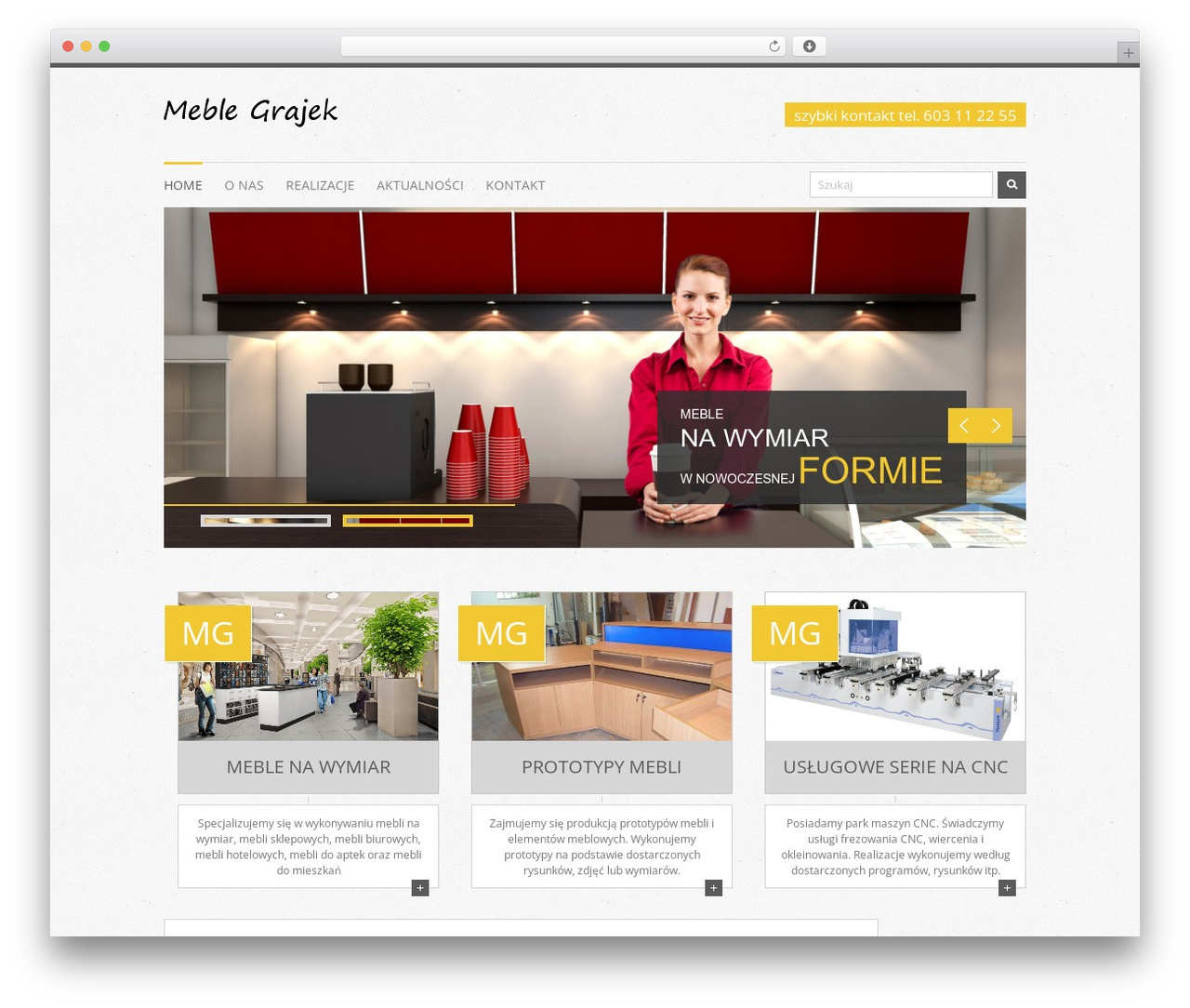 WordPress theme Optimas - meblegrajek.com.pl