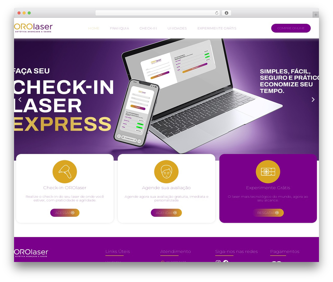 WordPress theme Hello Elementor - orolaser.com.br