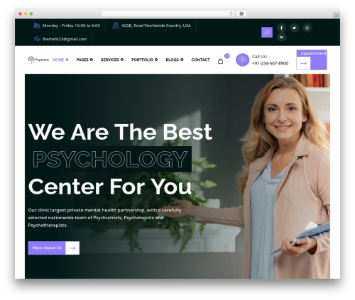 WordPress theme Psyocare - psyocare.themeht.com