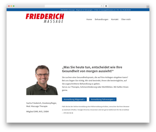 BootstrapWP massage WordPress theme - sf-massage.ch