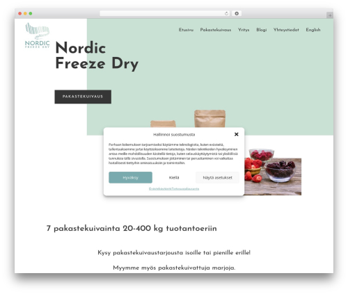 Divi WordPress theme - nordicfreezedry.fi