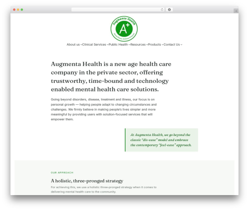 Flexia WordPress theme design - augmentahealth.com