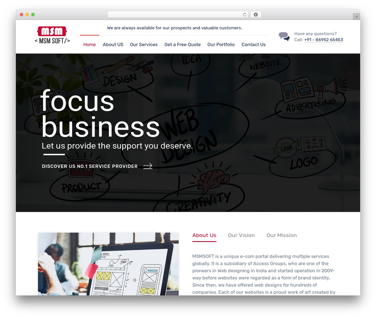 MSMsoft WordPress theme - msmsoft.in