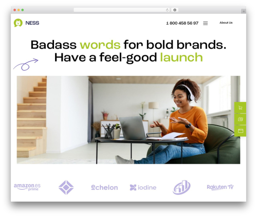 Ness WordPress theme design - ness.themerex.net