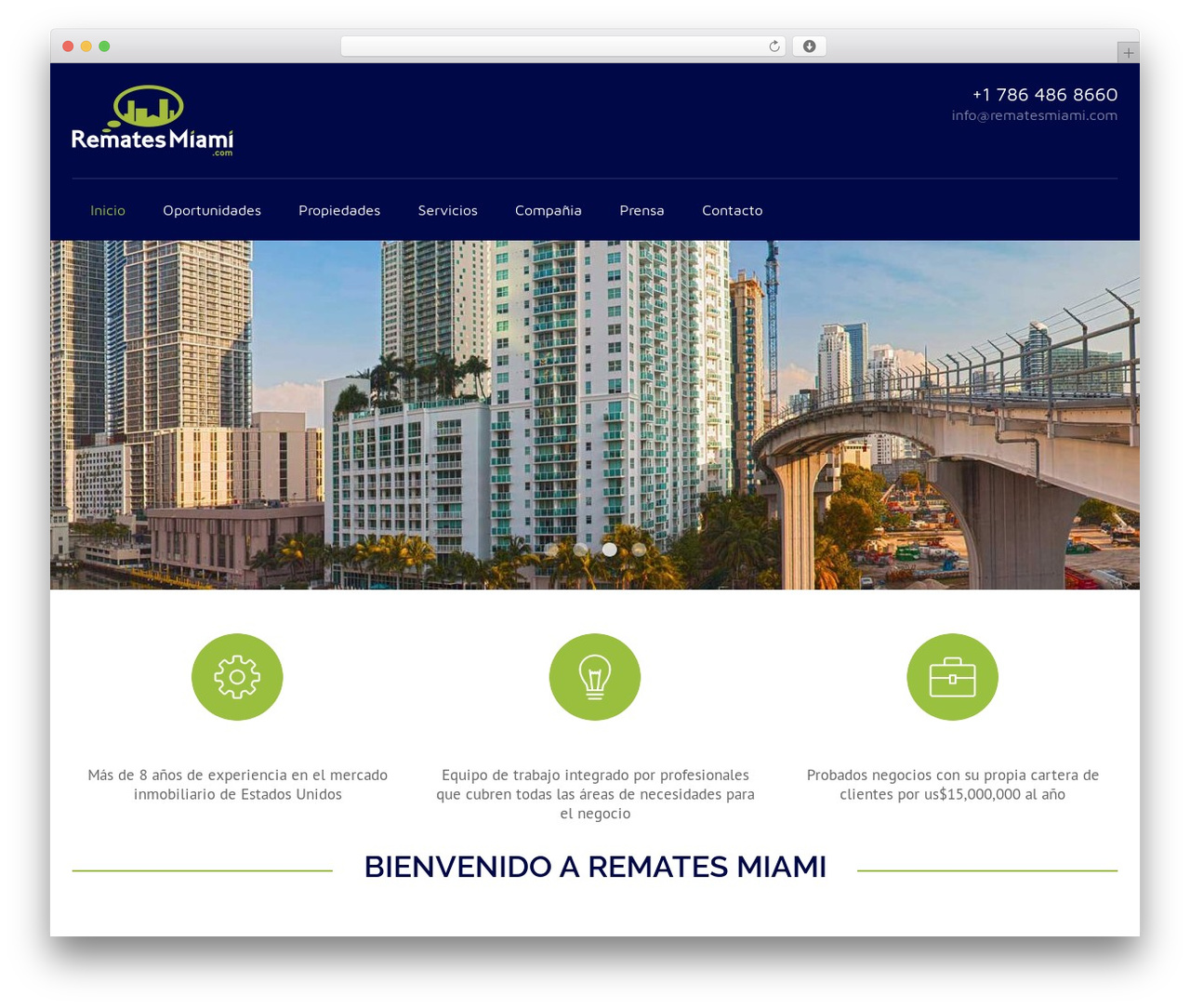 Realty top WordPress theme - rematesmiami.com