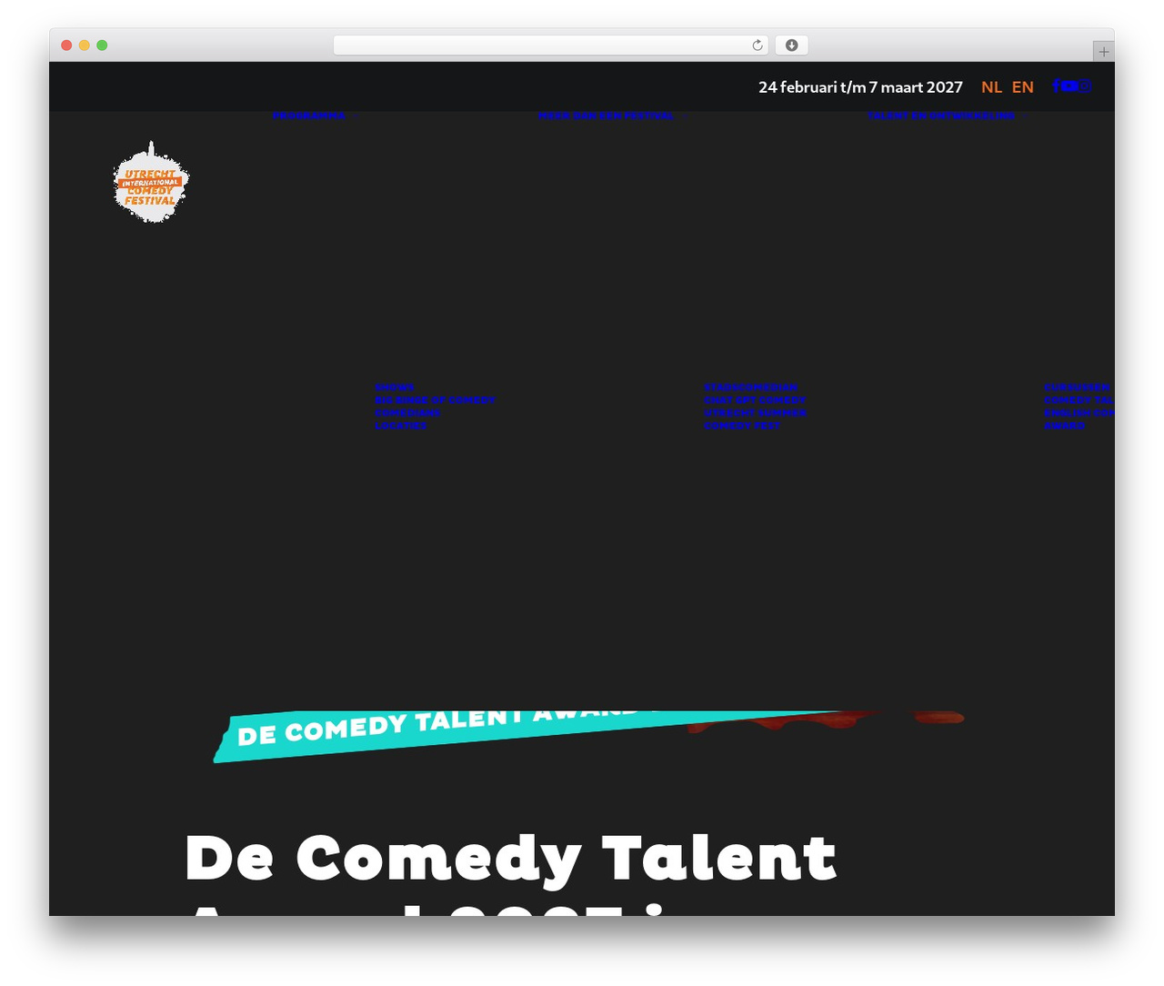 Theme WordPress Uncode - utrechtinternationalcomedyfestival.nl