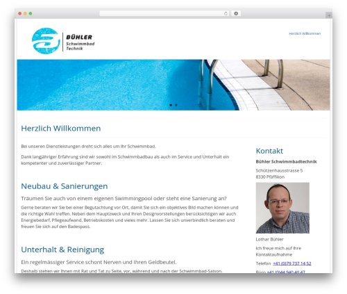 Virtue theme WordPress - buehler-schwimmbad.ch