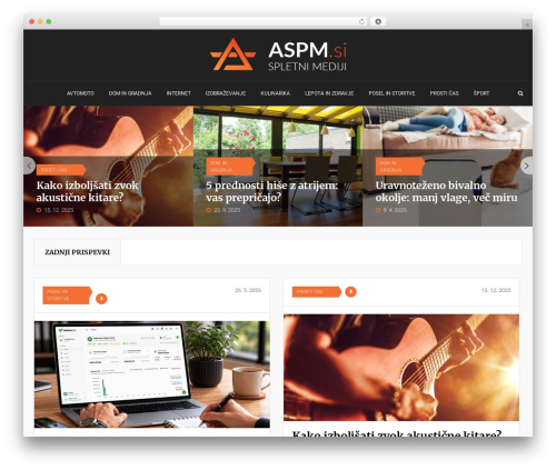 WordPress theme TechBlaze - aspm.si