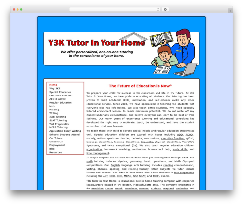 Diligent WordPress theme - y3ktutorinyourhome.com