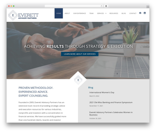 Create WordPress theme - everettadvisory.com