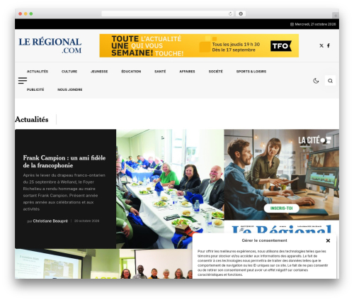Forcast WordPress theme design - leregional.com