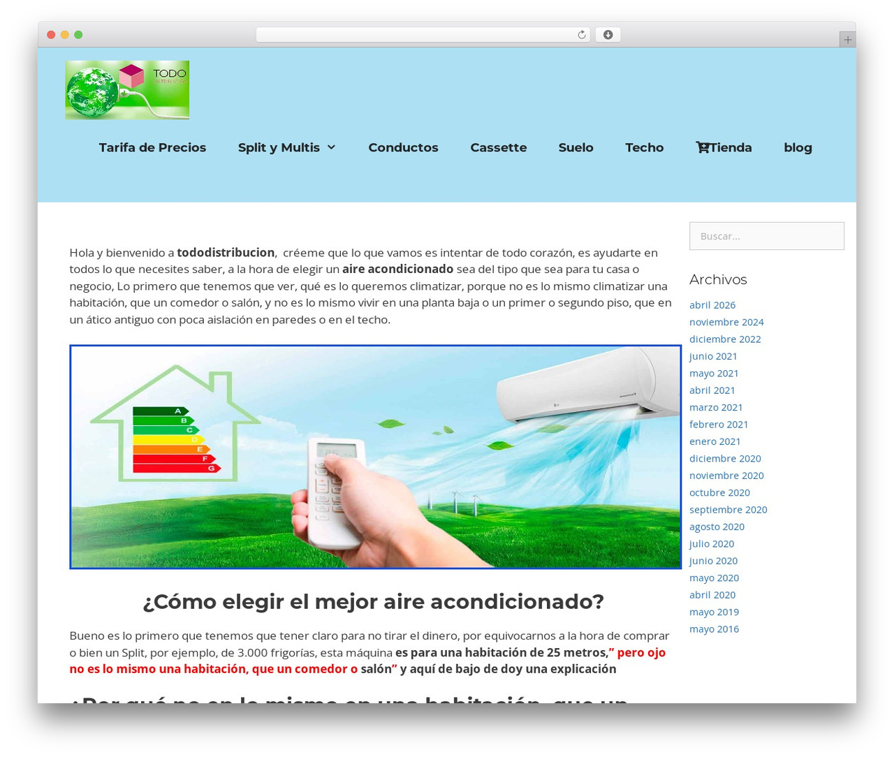 WordPress theme GeneratePress - tododistribucion.com