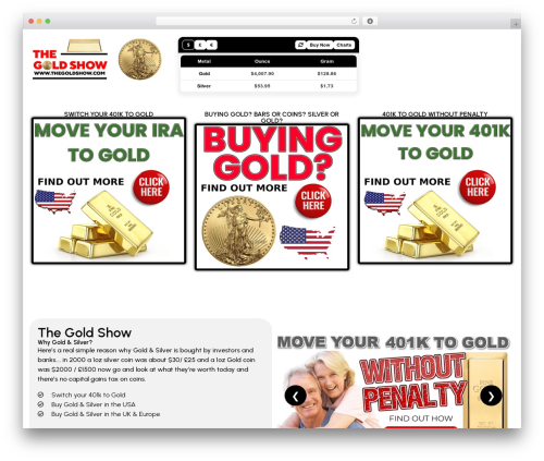 Bootstrap Basic4 WordPress theme - thegoldshow.com