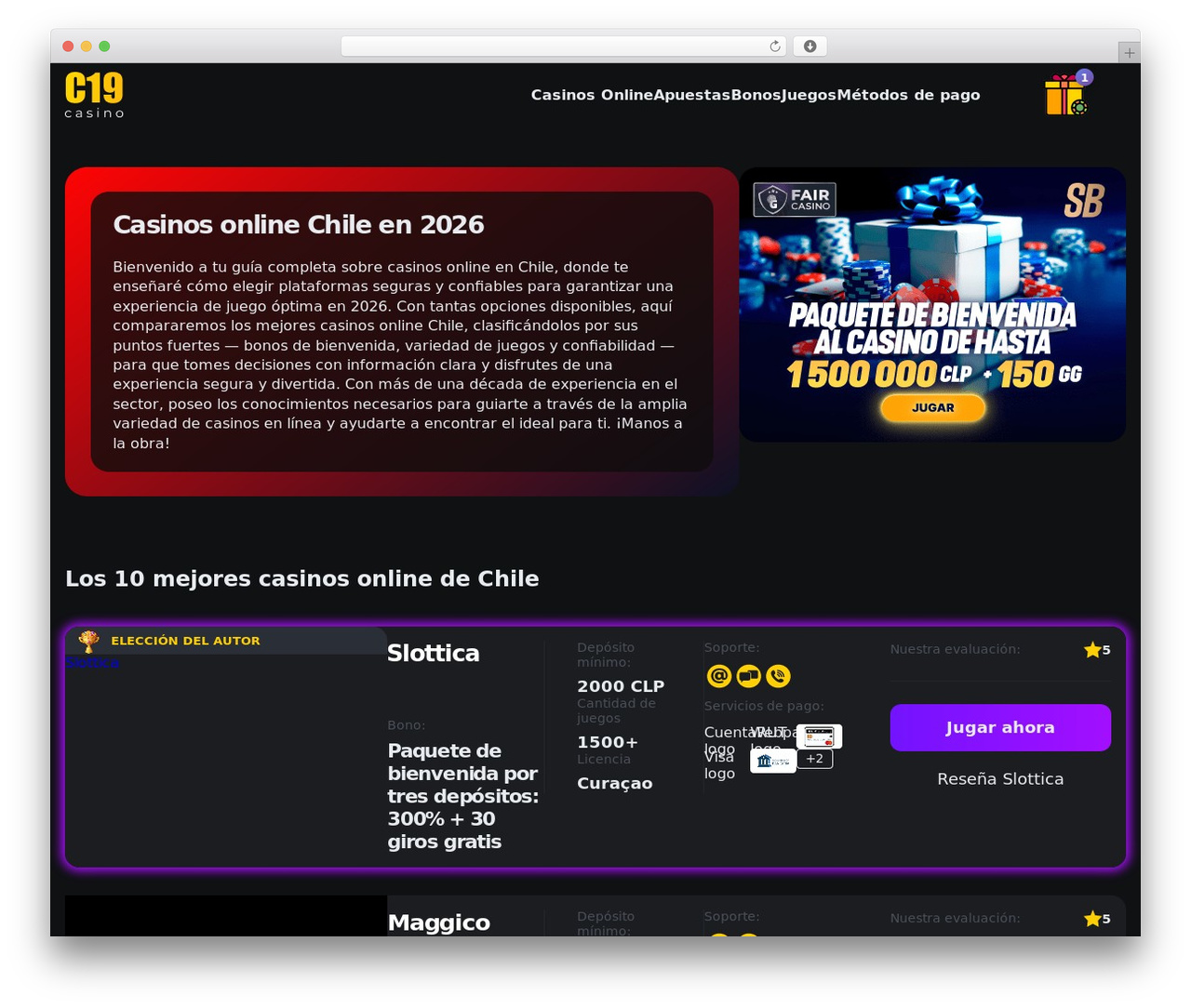 c19 top WordPress theme - www.c19.cl