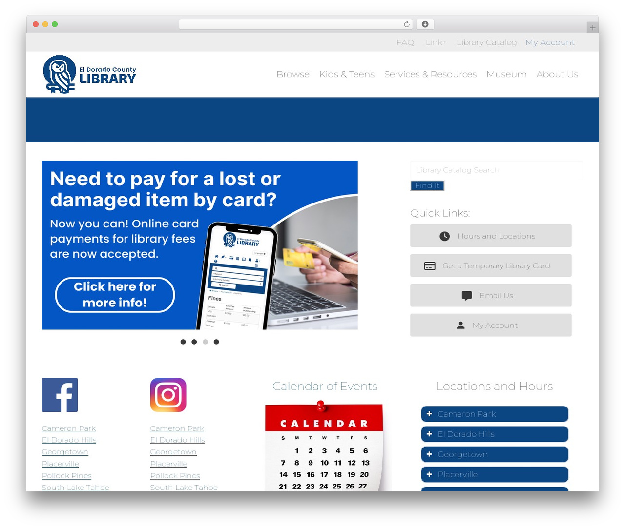 Customify WordPress theme - eldoradolibrary.org