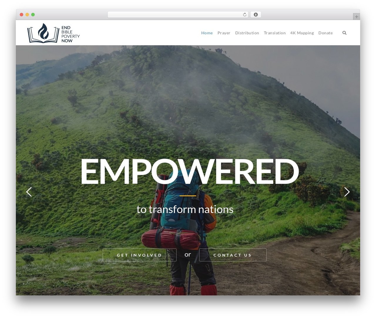 Education premium WordPress theme - endbiblepovertynow.com