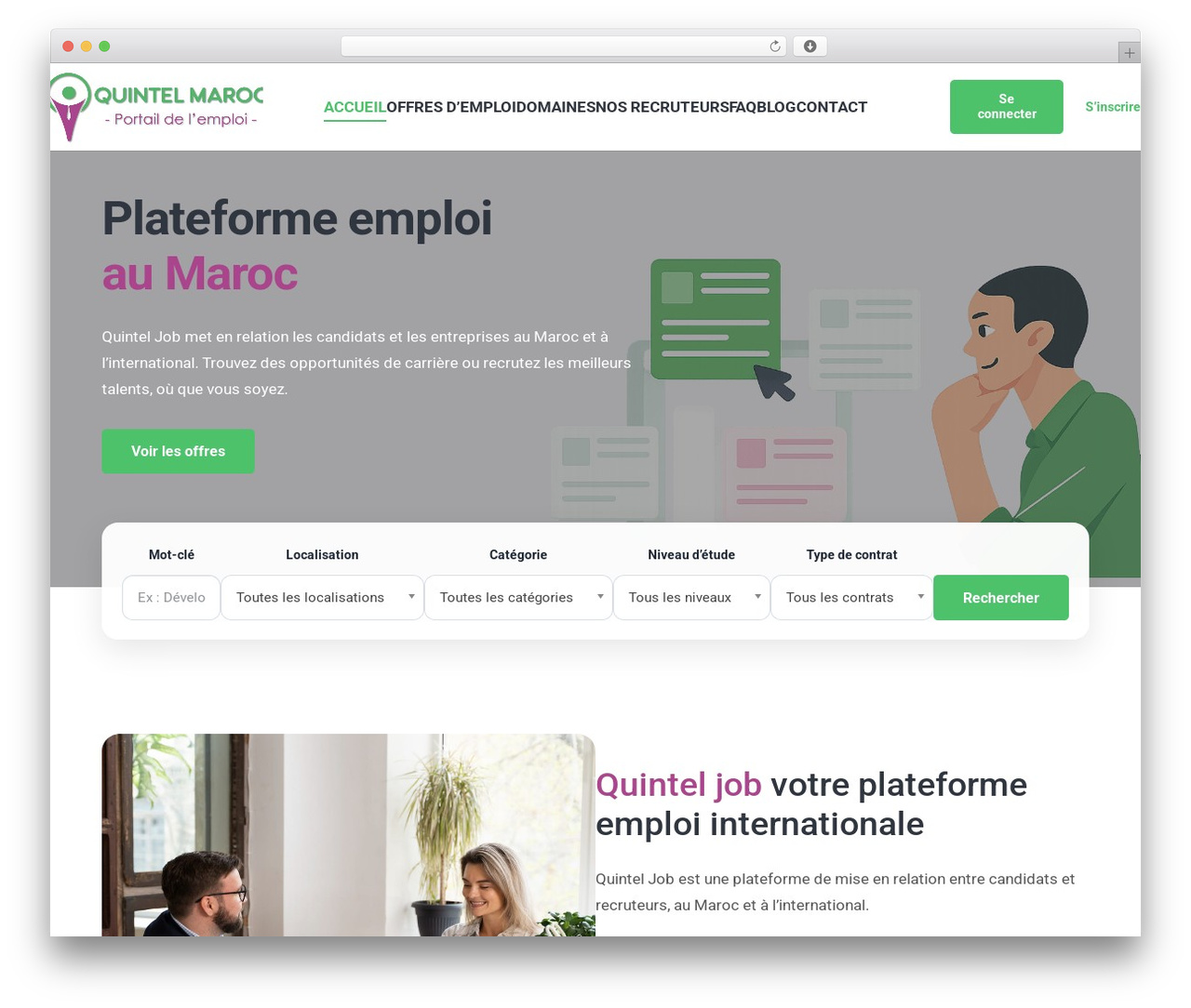 Impreza WordPress theme - quintel-maroc.com