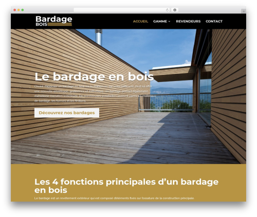 Divi WordPress theme - bardage-bois.be