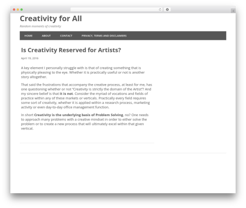 Minimize WordPress theme - lyricscube.com