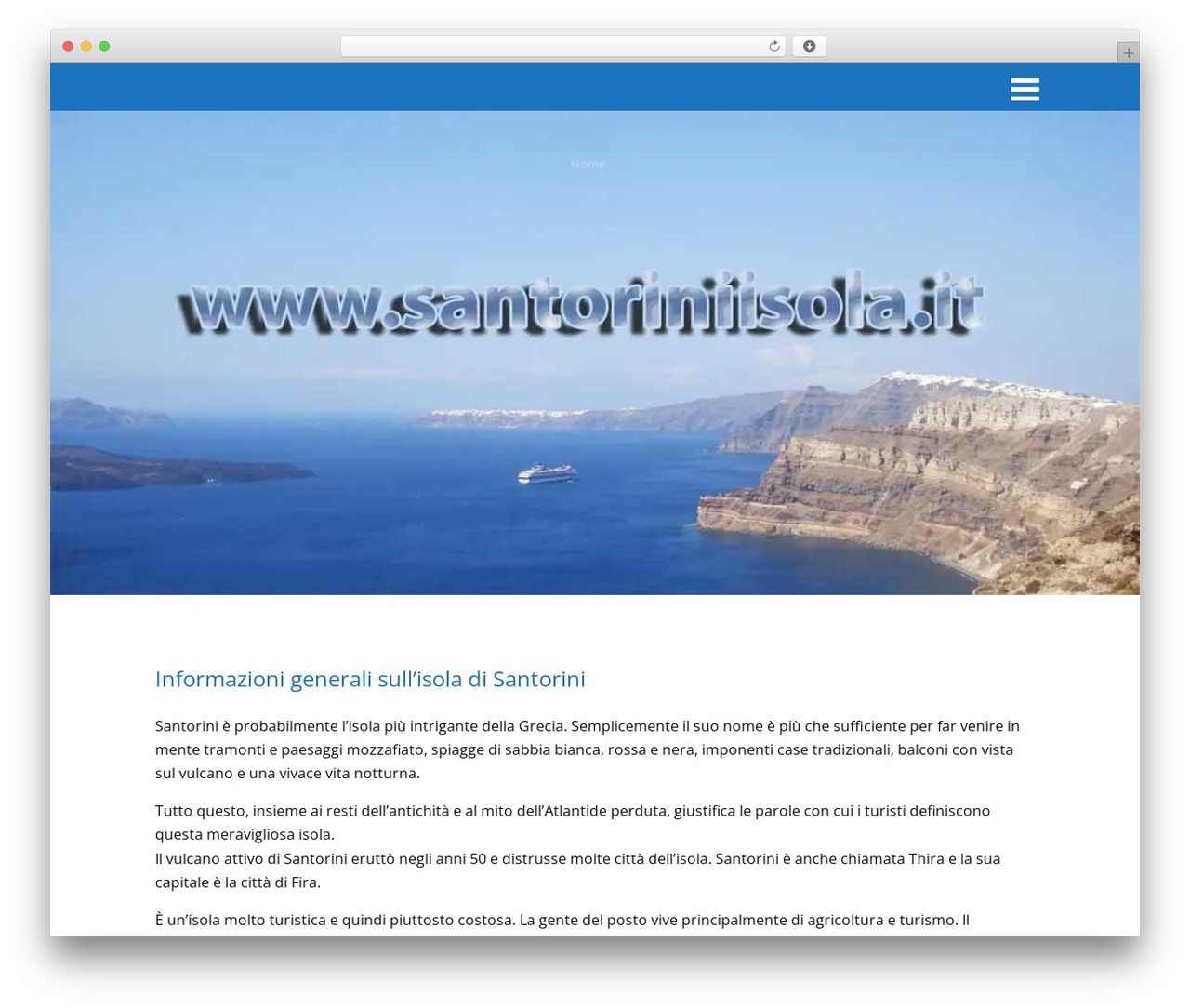 Optimizer PRO top WordPress theme - santoriniisola.it