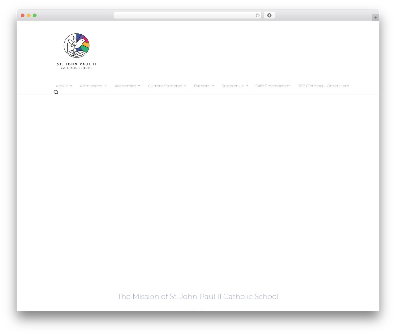 Sinatra WordPress theme - johnpauliicatholicschool.com