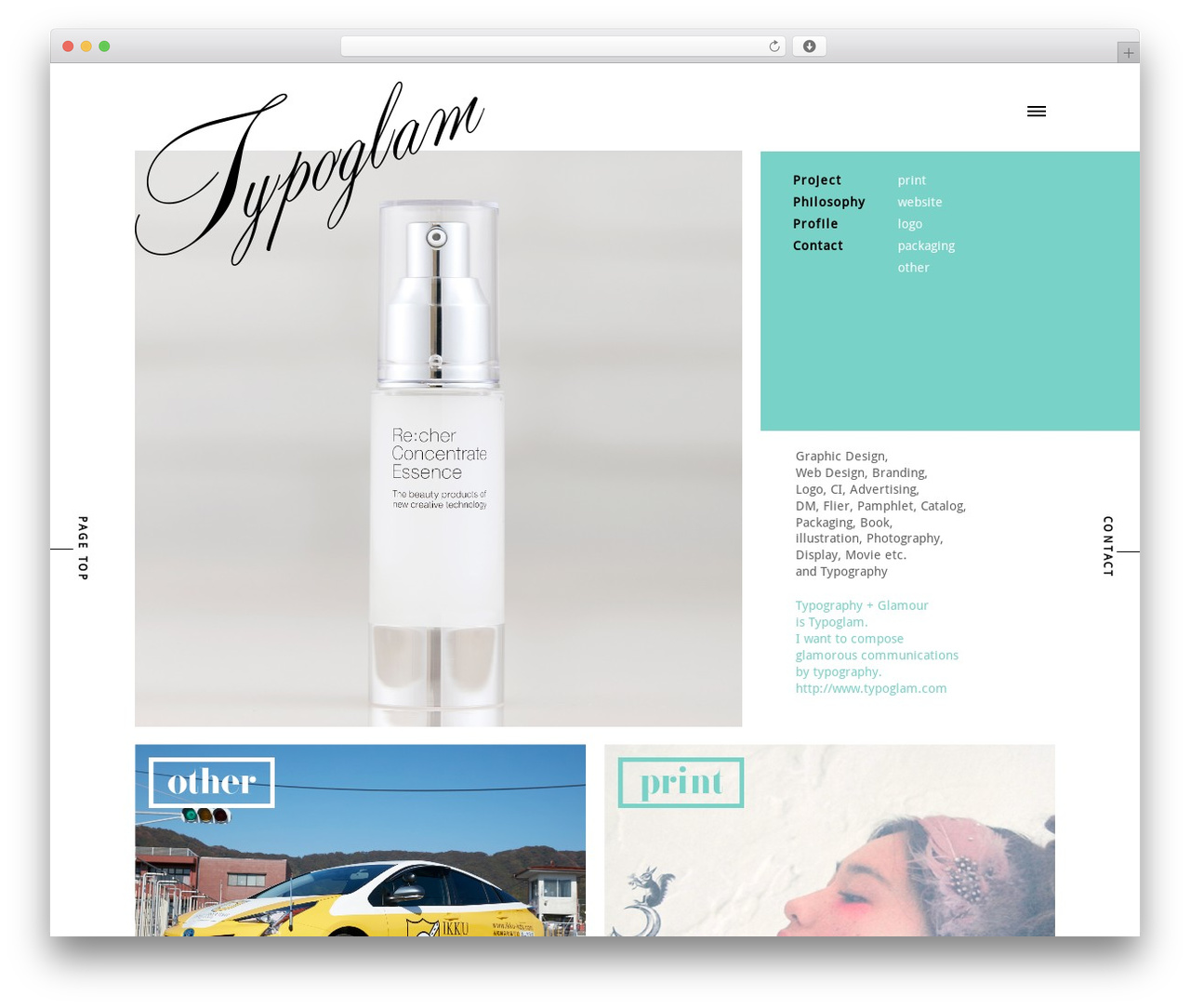 WordPress theme TYPOGLAM - typoglam.com