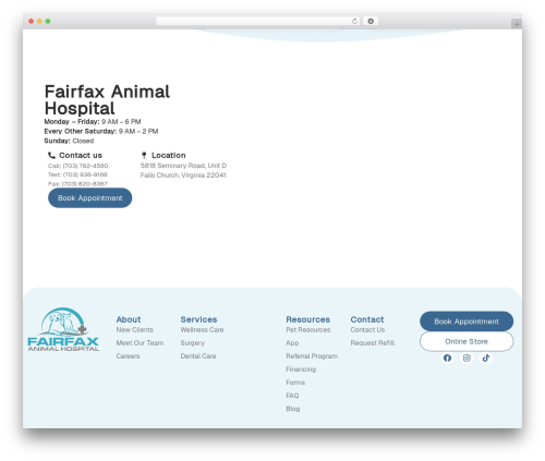 Website accessibility WordPress plugin - fairfaxanimalhospital.com