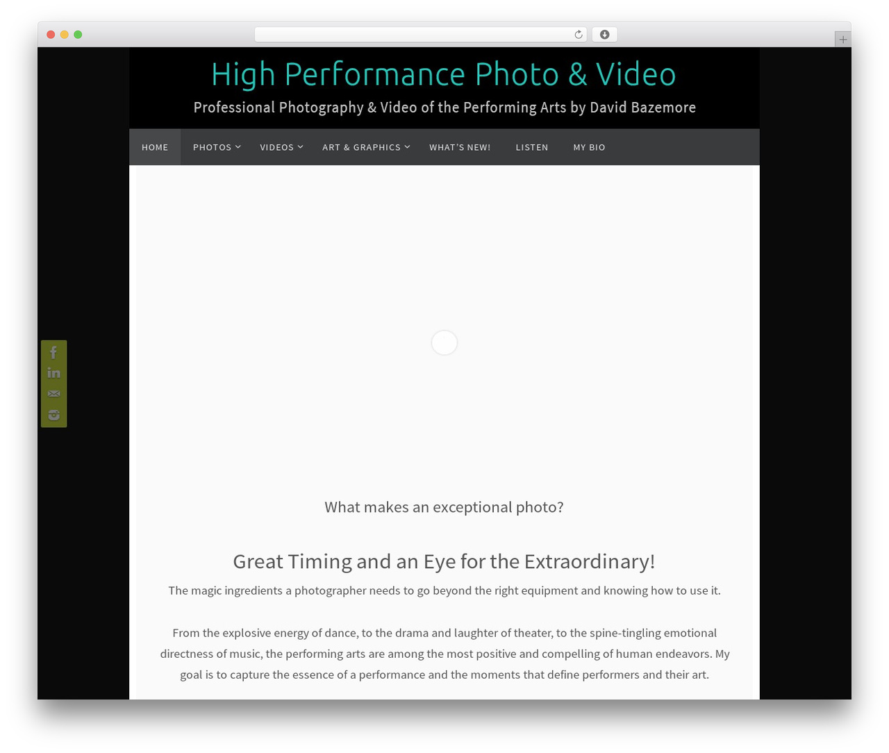 Nirvana WordPress theme image - davidbazemore.com