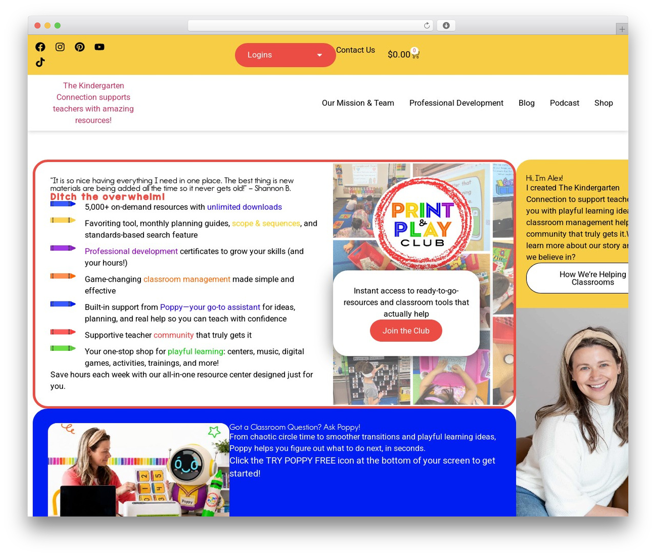 WP theme Hello Elementor - thekindergartenconnection.com