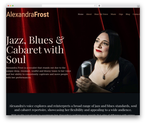 Blocksy free website theme - alexandrafrost.com