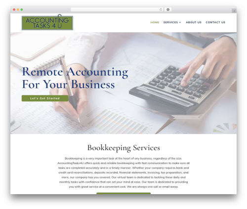 Divi WordPress theme - accountingtasks4u.com