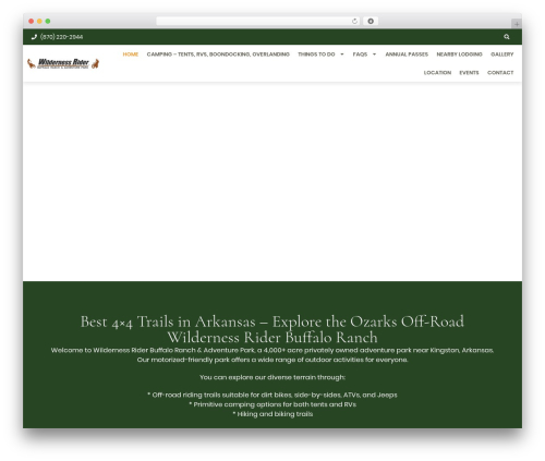 Hello Elementor WordPress theme - wildernessrider.com