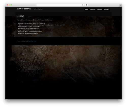 Modularity Lite theme WordPress - patrickjgoodwin.com