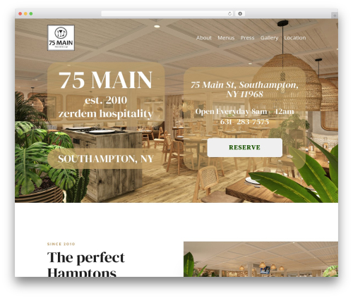 Divi WordPress theme - 75main.com