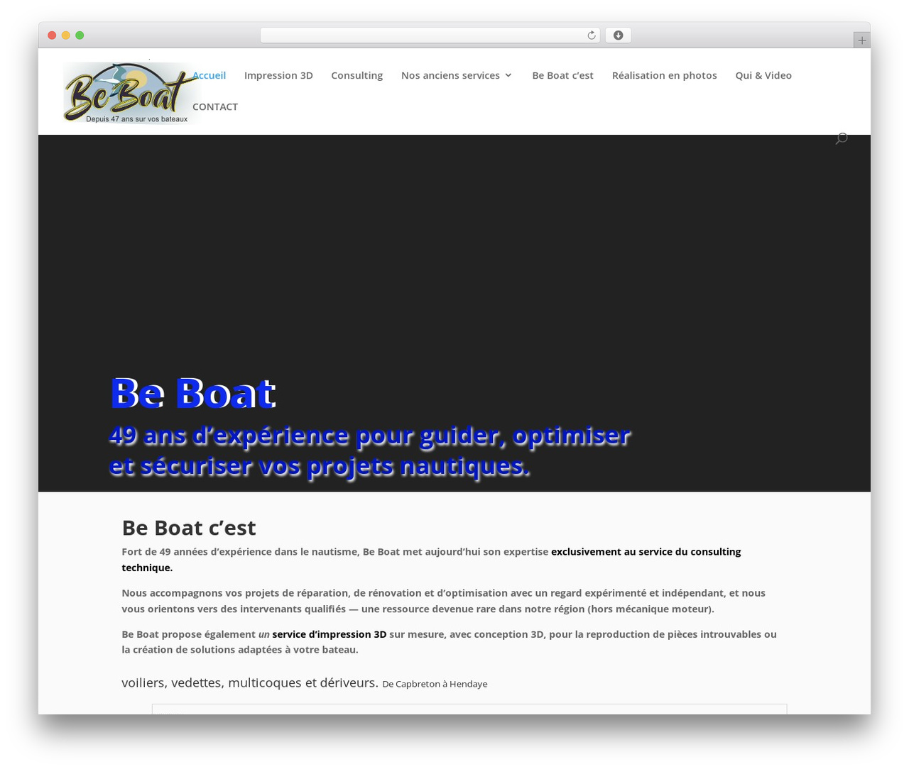 Divi WordPress website theme - beboat.fr