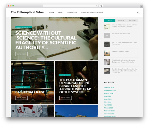 Edition WordPress theme design - thephilosophicalsalon.com