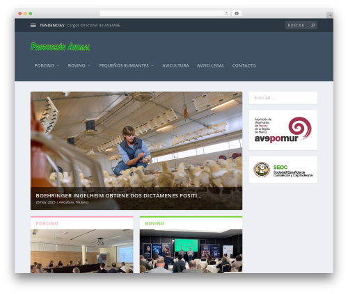 Extra WordPress theme - produccionanimal.com