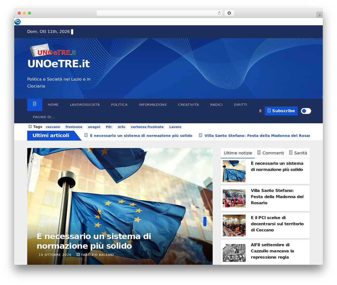 Newsup Pro WordPress news theme - unoetre.it