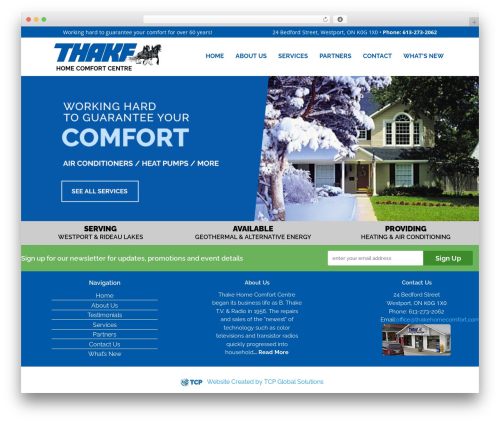 Thakes WordPress theme - thakehomecomfort.com