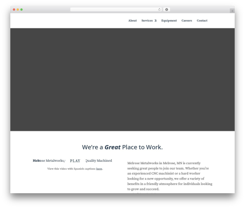 Theme WordPress Divi - melrosemetalworks.com
