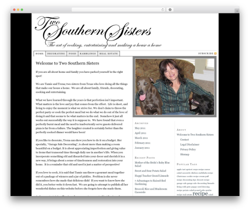 Thesis WordPress template - twosouthernsisters.com